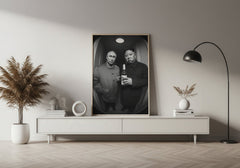 Putin & Kim Jong Un | Satire Doorbell Cam Wall Art Print - Print