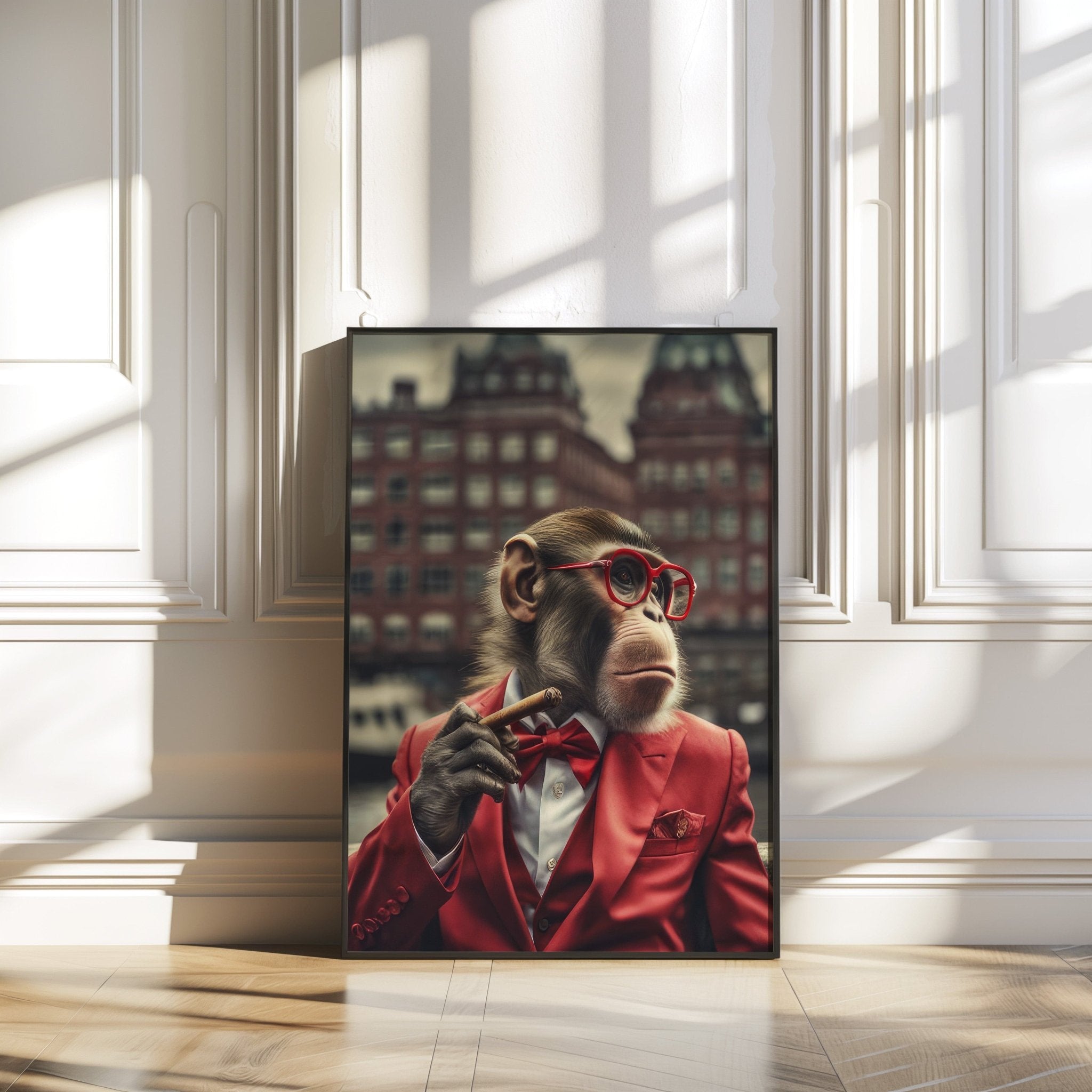 Red Suit Soprano | Unique Monkey Wall Art Print - Print