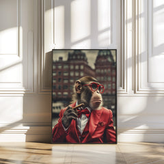 Red Suit Soprano | Unique Monkey Wall Art Print - Print
