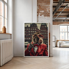 Red Suit Soprano | Unique Monkey Wall Art Print - Print