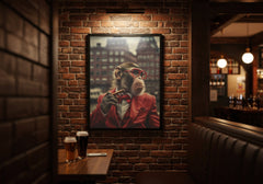 Red Suit Soprano | Unique Monkey Wall Art Print - Print