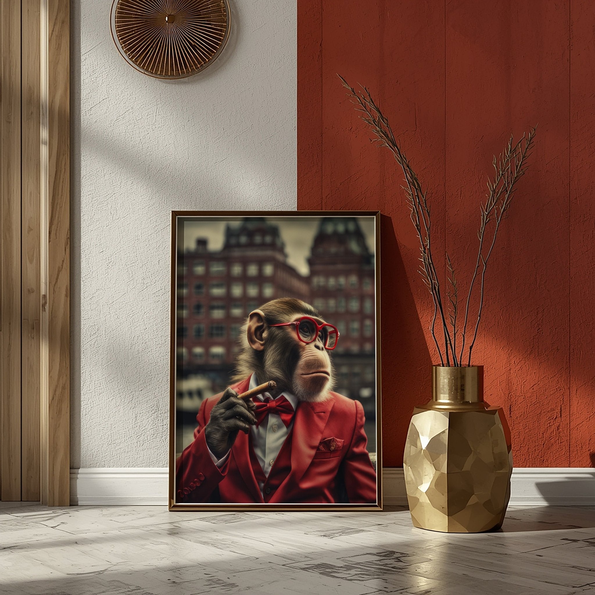 Red Suit Soprano | Unique Monkey Wall Art Print - Print