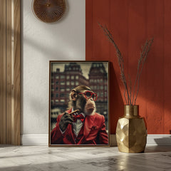 Red Suit Soprano | Unique Monkey Wall Art Print - Print