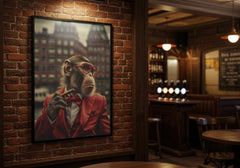 Red Suit Soprano | Unique Monkey Wall Art Print - Print
