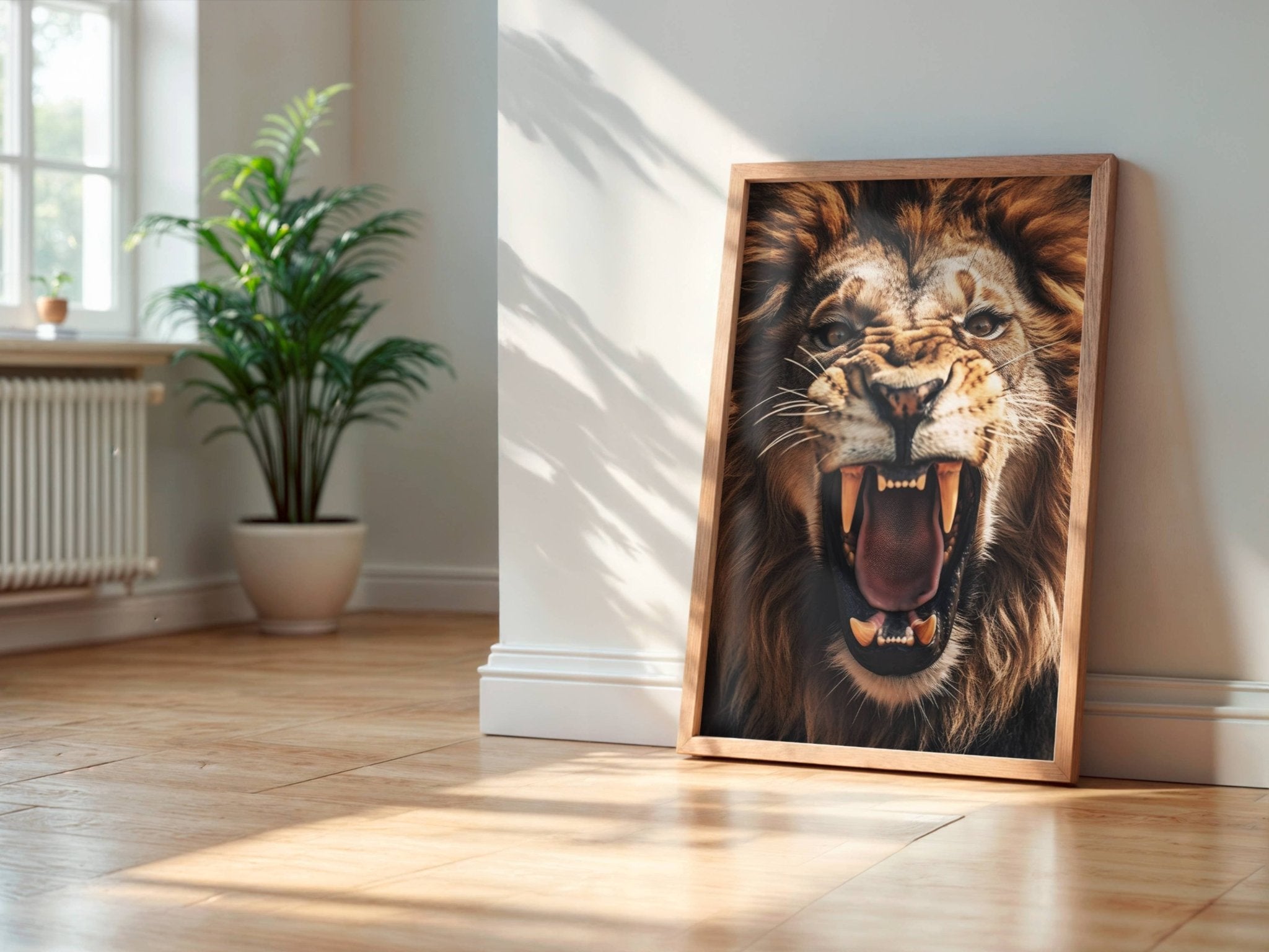 Roaring Lion | Fierce Jungle King Wall Art Print - Print