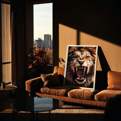Roaring Lion | Fierce Jungle King Wall Art Print - Print