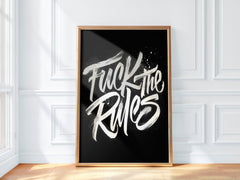 Rule Breaker | Bold Typography Statement Art Print - Print