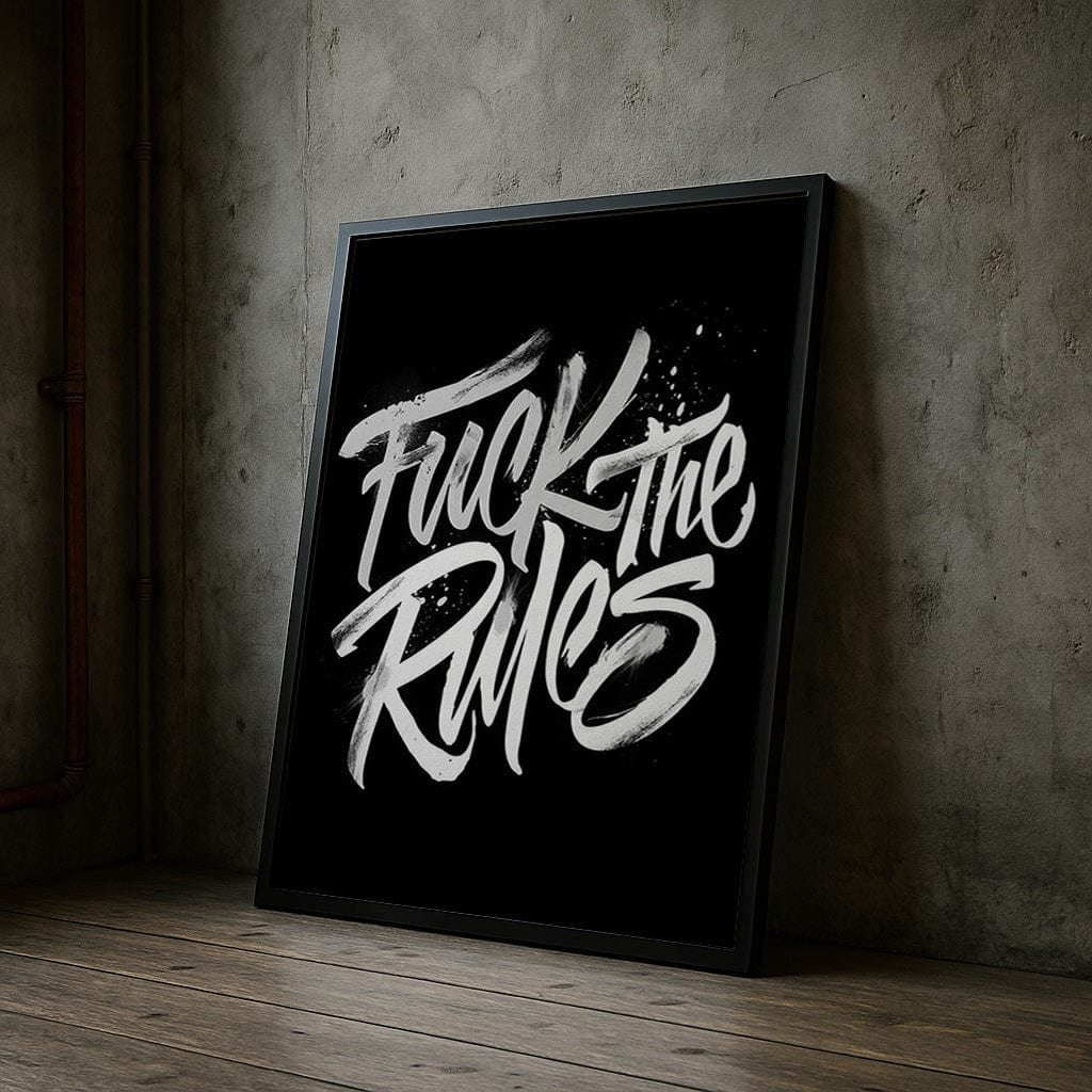 Rule Breaker | Bold Typography Statement Art Print - Print