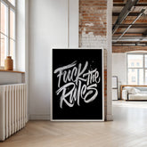 Rule Breaker | Bold Typography Statement Art Print - Print