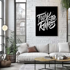 Rule Breaker | Bold Typography Statement Art Print - Print