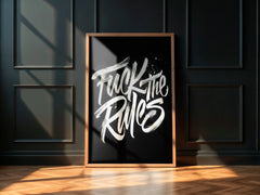 Rule Breaker | Bold Typography Statement Art Print - Print
