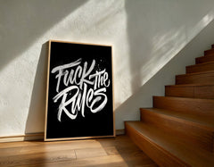 Rule Breaker | Bold Typography Statement Art Print - Print