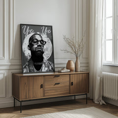 Saint Ye | Kanye West Monochrome Icon Wall Art Print