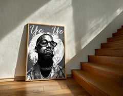 Saint Ye | Kanye West Monochrome Icon Wall Art Print