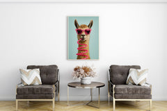 Sassy Sipper | Unique Llama Wall Art Print - Print