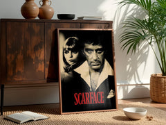 Scarface Movie | Tony Montana & Elvira Vintage Wall Art Print - Print