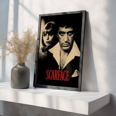 Scarface Movie | Tony Montana & Elvira Vintage Wall Art Print - Print