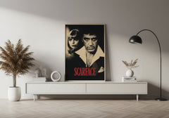 Scarface Movie | Tony Montana & Elvira Vintage Wall Art Print - Print