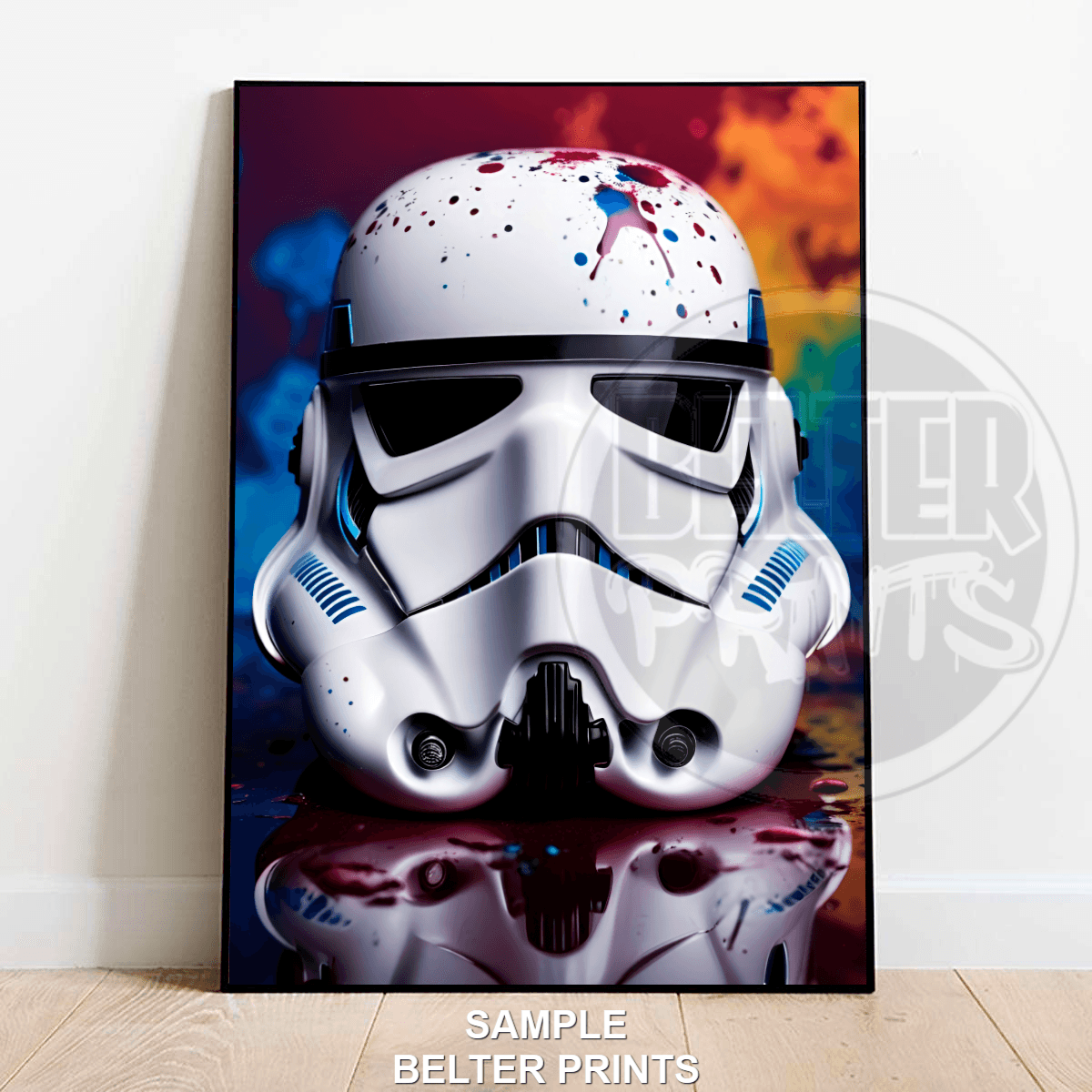Stormtrooper Paint Splash | Urban Pop Art Print - A4 – 21x29cm (8x12’’) - Print
