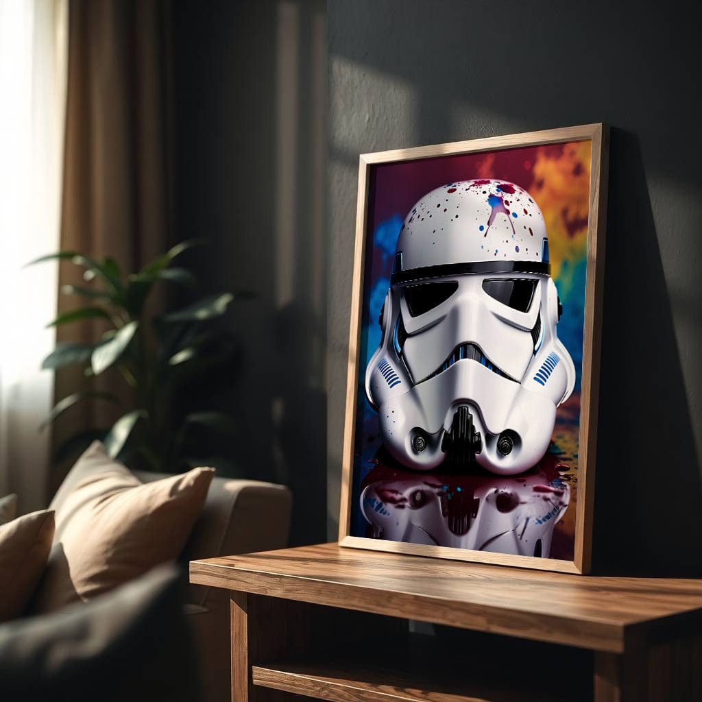 Stormtrooper Paint Splash | Urban Pop Art Print - Print