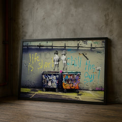street-art-banksy-inspired-chill-the-duck-out-poster