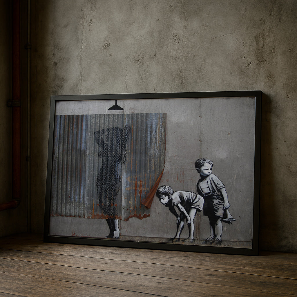 street-art-banksy-inspired-peeping-boys-poster