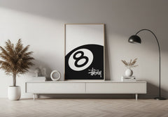 stussy 8 ball wall art print urban street poster