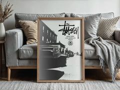 Stüssy Inspired Wall Art | Urban Street Scene Poster