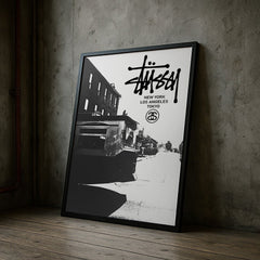 Stüssy Inspired Wall Art | Urban Street Scene Poster