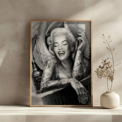 Tattooed Monroe | Bold Marilyn Rebel Wall Art Print - Print