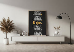 The Beatles Wall Art Print | Vector Style Band Portrait Design