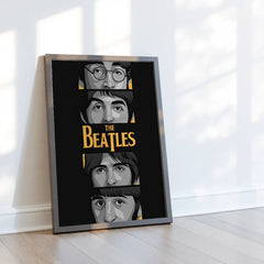 The Beatles Wall Art Print | Vector Style Band Portrait Design