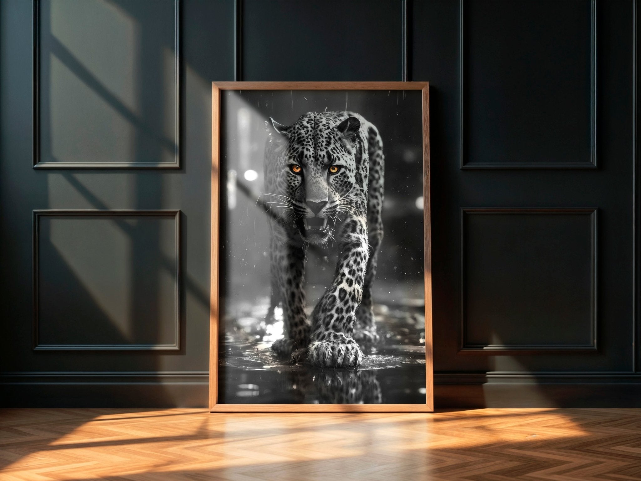 Urban Strut | Leopard Jungle Cat Wall Art Print - Print