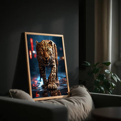 Urban Strut | Leopard Jungle Cat Wall Art Print - Print