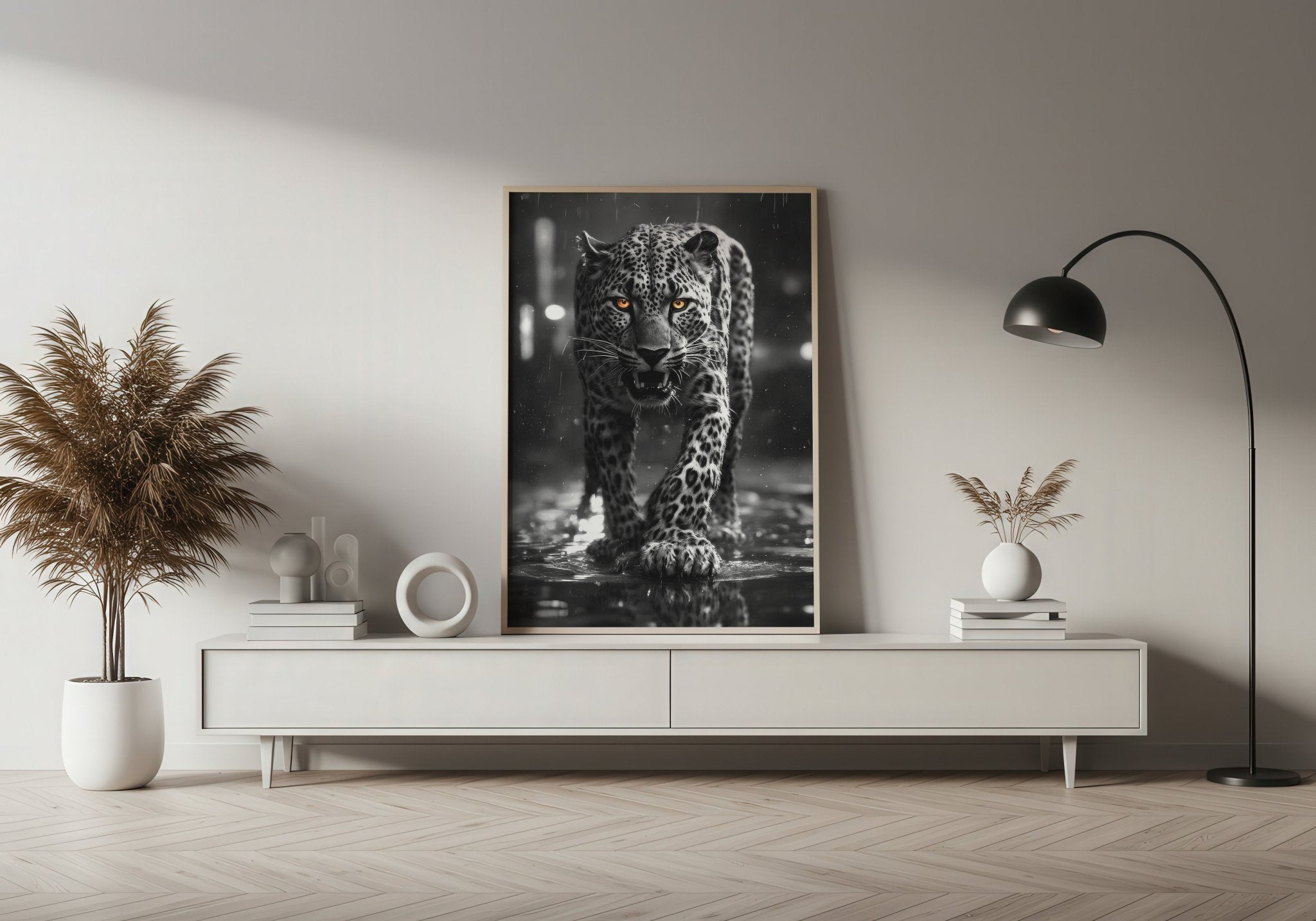 Urban Strut | Leopard Jungle Cat Wall Art Print - Print