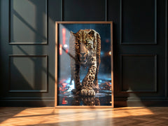Urban Strut | Leopard Jungle Cat Wall Art Print - Print