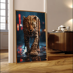 Urban Strut | Leopard Jungle Cat Wall Art Print - Print