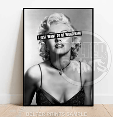 Wonderful Rebel | Marilyn Monroe Iconic Wall Art Print - Print