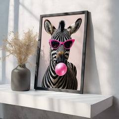 Zebra With Attitude | Unique Animal Wall Art Print - Print