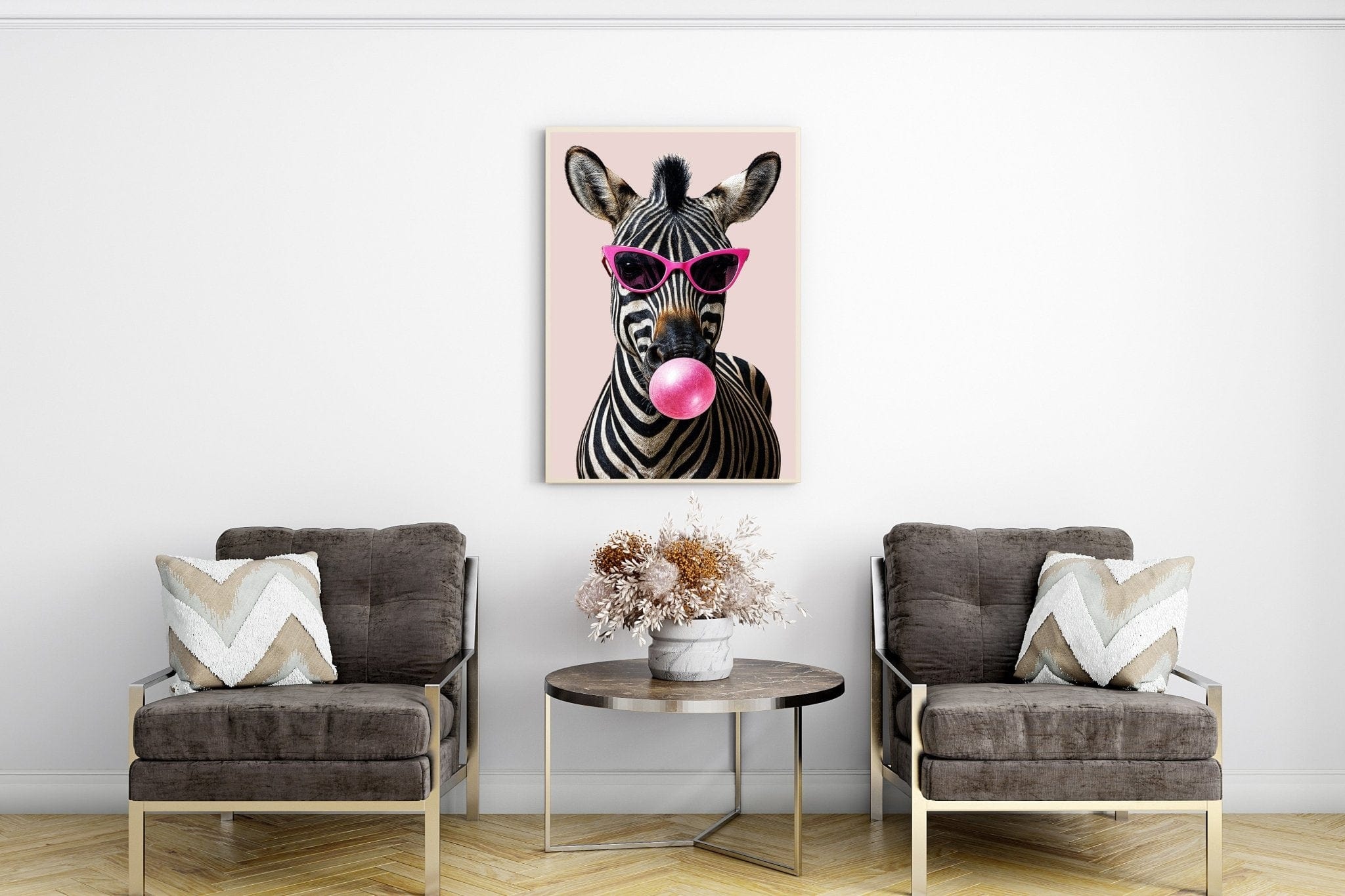 Zebra With Attitude | Unique Animal Wall Art Print - Print