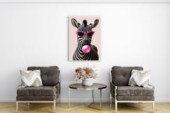Zebra With Attitude | Unique Animal Wall Art Print - Print