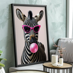 Zebra With Attitude | Unique Animal Wall Art Print - Print