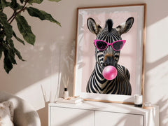Zebra With Attitude | Unique Animal Wall Art Print - Print