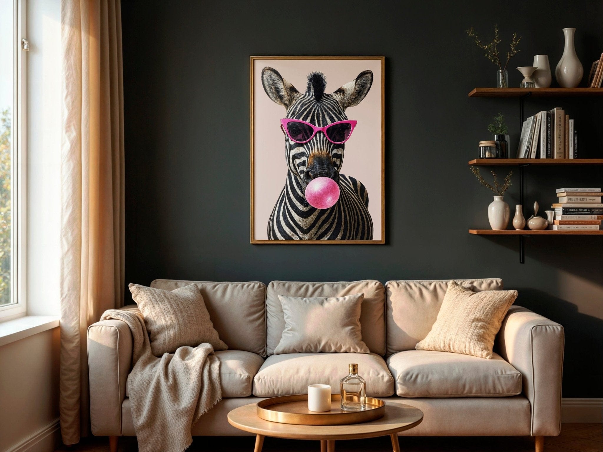 Zebra With Attitude | Unique Animal Wall Art Print - Print