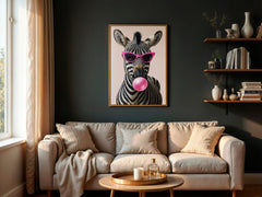 Zebra With Attitude | Unique Animal Wall Art Print - Print