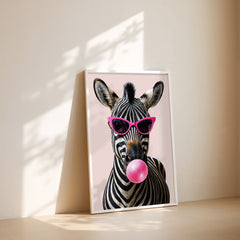 Zebra With Attitude | Unique Animal Wall Art Print - Print