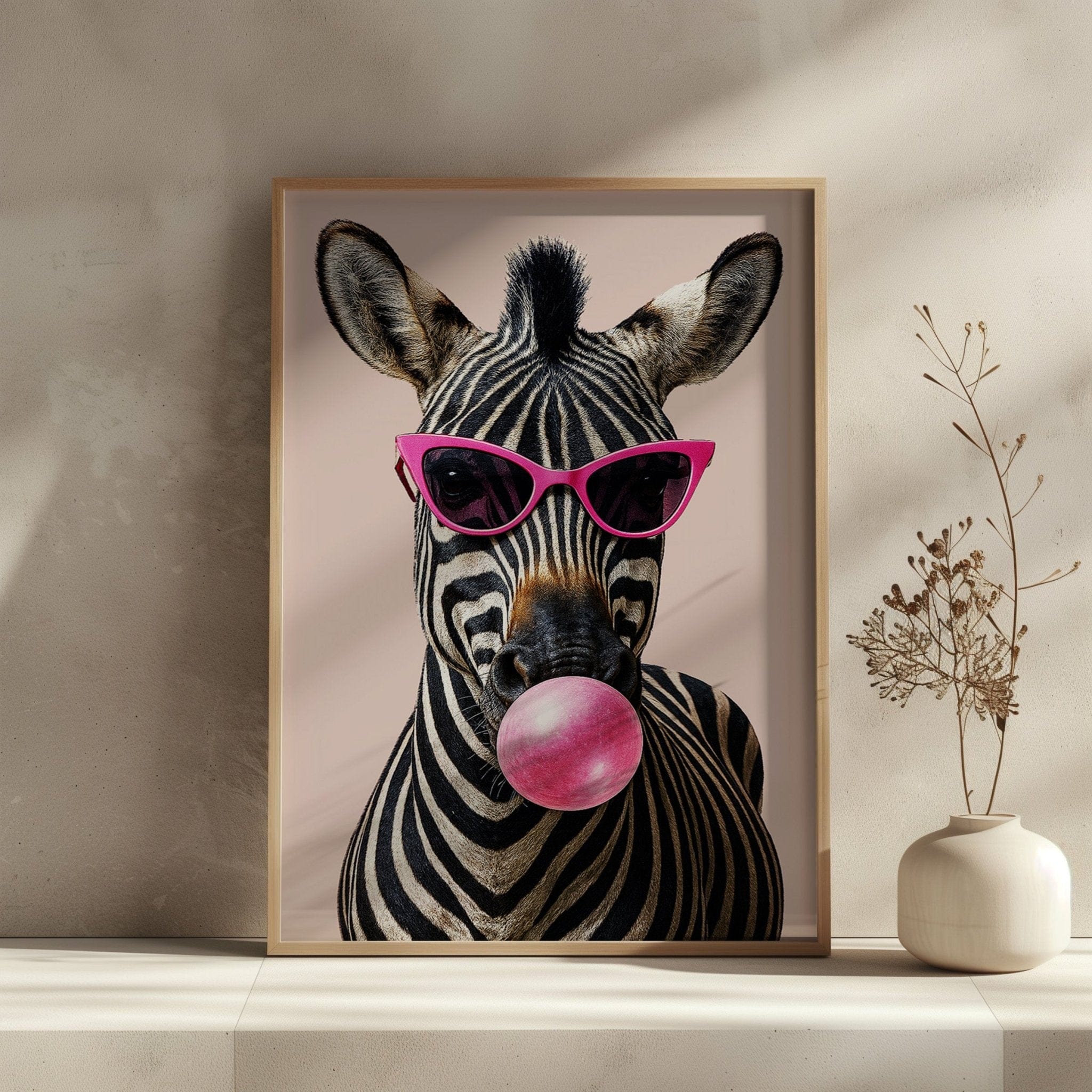 Zebra With Attitude | Unique Animal Wall Art Print - Print