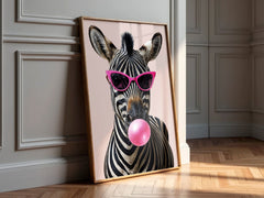 Zebra With Attitude | Unique Animal Wall Art Print - Print