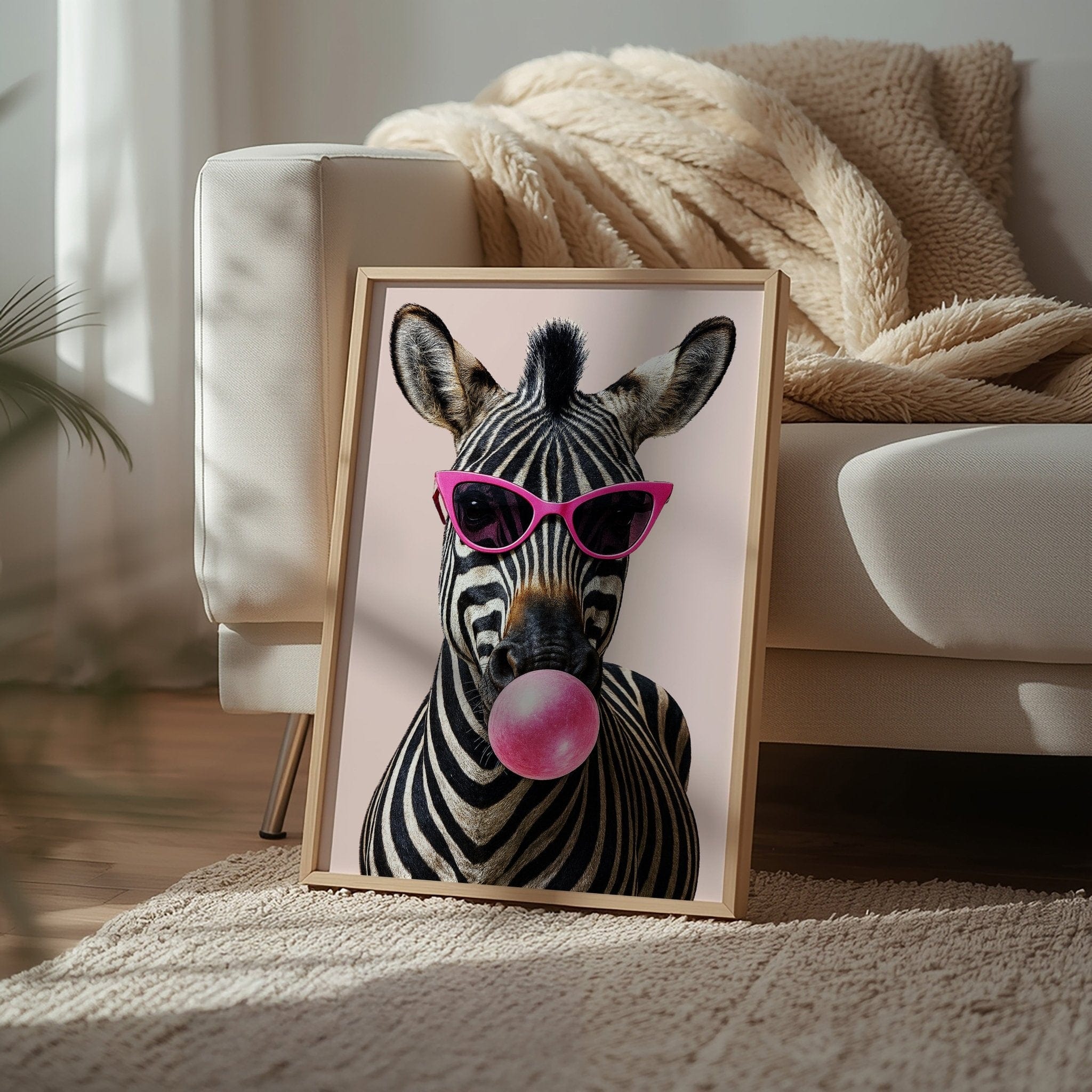 Zebra With Attitude | Unique Animal Wall Art Print - Print