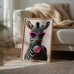 Zebra With Attitude | Unique Animal Wall Art Print - Print
